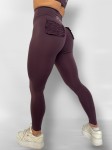Booty-up legginsy z kieszonkami BURGUND